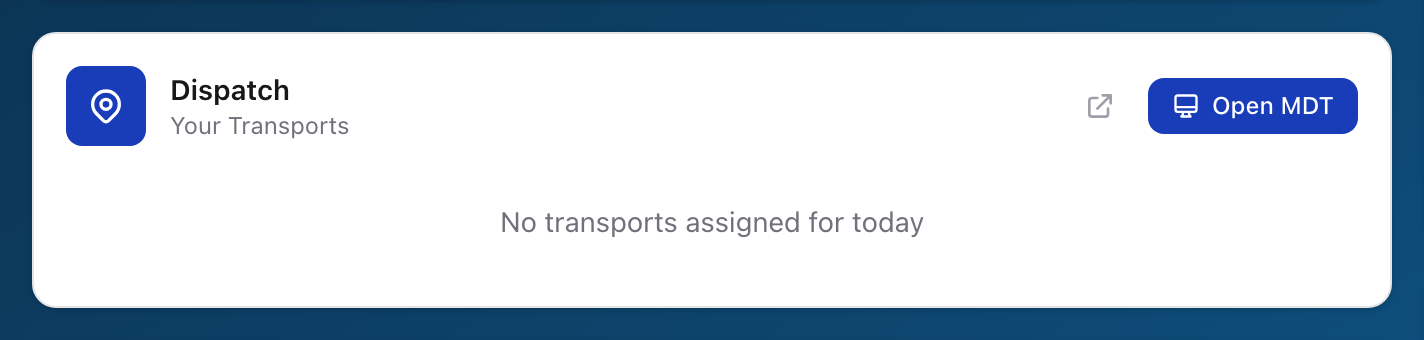 The Dispatch tile on the SSO dashboard, with the open icon in the top right.