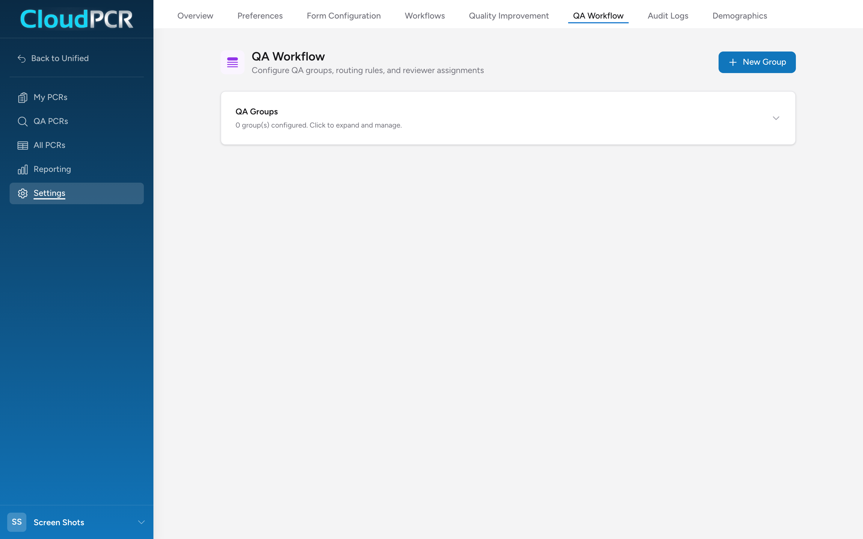 The QA Workflow settings page showing QA Groups with priority, routing rules, and reviewer assignments.